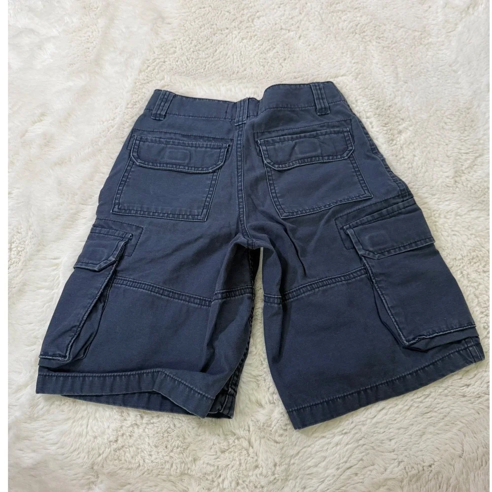 Old Navy Cargo Shorts Boys 8 Navy Blue Utility Pockets Gorpcore Rugged Hiking